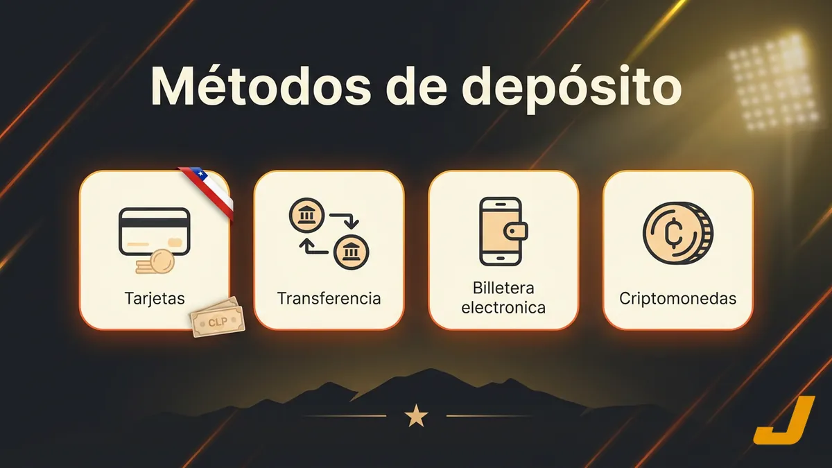 Comparación de métodos de depósito disponibles en Juegalopro Chile