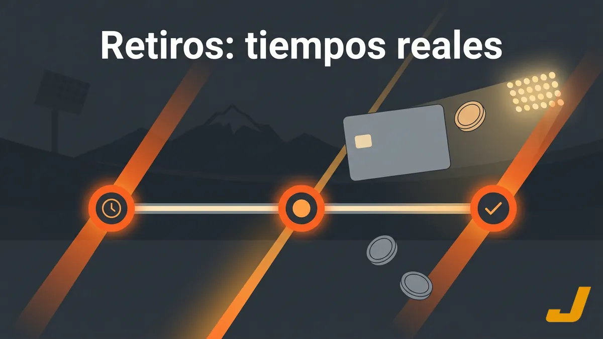 Línea de tiempo de plazos de retiro en Juegalopro Chile, de minutos a días