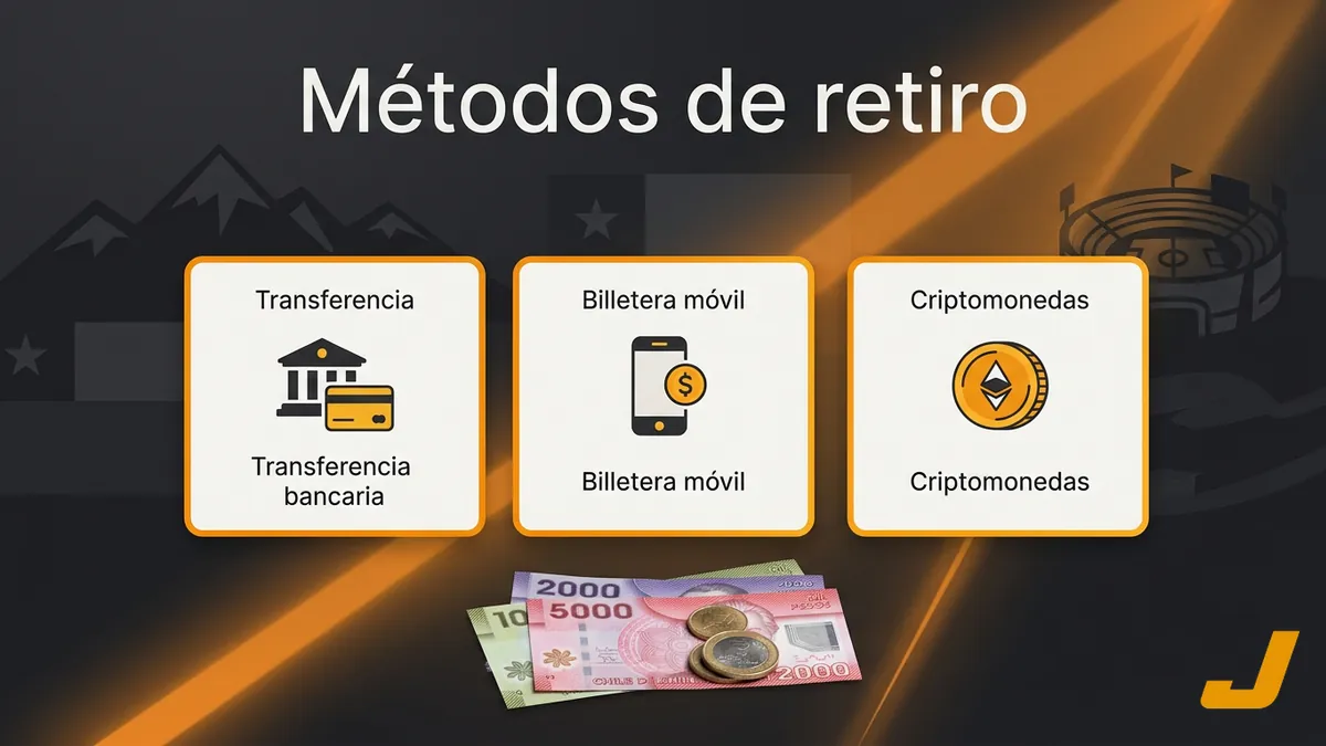 Métodos disponibles para retirar dinero de Juegalopro en Chile